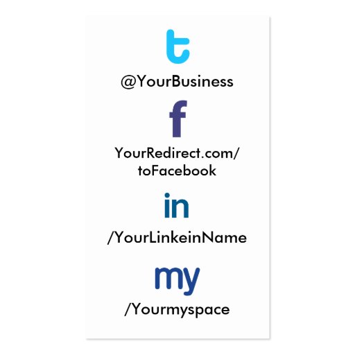 Social Profile Business Card tflm 2.0 vertblankbak