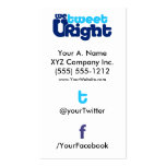 Social Profile Business Card WTURite 2.0 vertTWFB