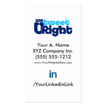 Social Profile Business Card WTURiteB 2.0 vertfbak