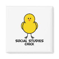 Social Studies Chick magnets by chicktshirts8 Social Studies Chick magnets