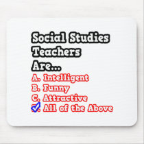Social Studies Teacher Quiz...Joke mousepads