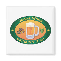 Social Work Drinking Team magnets by busybrain Social Work Drinking Team magnets