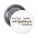 Social Work Genius Pinback Buttons