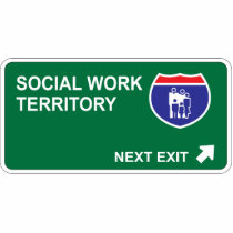 Social Work Next Exit photo sculptures