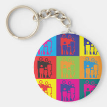 Social Work Pop Art Keychain