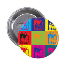 Social Work Pop Art Pin