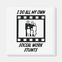 Social Work Stunts Magnets
