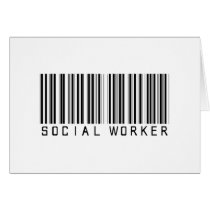 Social Worker Bar Code Greeting Cards