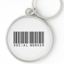 Social Worker Bar Code Key Chain