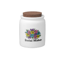 Social Worker Blooms Candy Dishes
