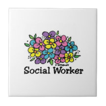 Social Worker Blooms Ceramic Tiles