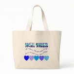 Social Worker BLUE HEARTS Bags