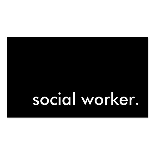 social worker. business card templates (front side)