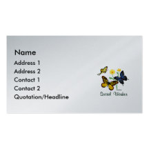 Social Worker  Butterflies Business Card