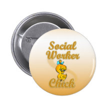 Social Worker Chick Button