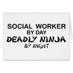 Social Worker Deadly Ninja Greeting Cards