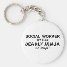 Social Worker Deadly Ninja Key Chains
