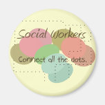 Social Worker Gifts "Connect All The Dots" Refrigerator Magnet