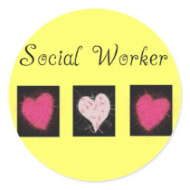 Social Worker Gifts Round Stickers