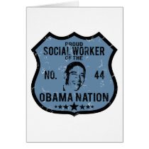 Social Worker Obama Nation Greeting Card