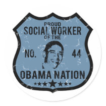 Social Worker Obama Nation stickers by poorrichards Social Worker Obama Nation stickers