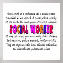 Social Worker Poster  Art Print ~~Definition~~