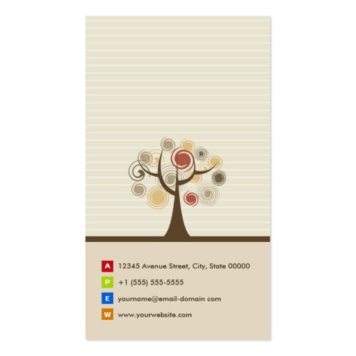 Social Worker - Stylish Natural Theme Business Card Templates (back side)