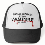 Social Worker Vampire by Night hats