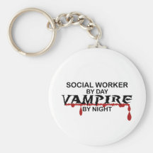Social Worker Vampire by Night Keychains