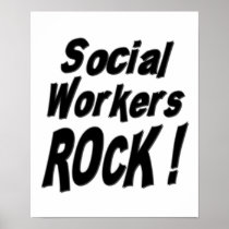 Social Workers Rock! Poster Print