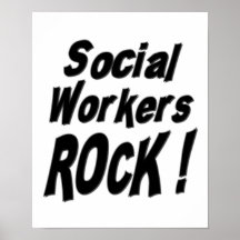 Social Workers Rock! Poster Print