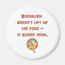 Socialism buries the poor fridge magnet