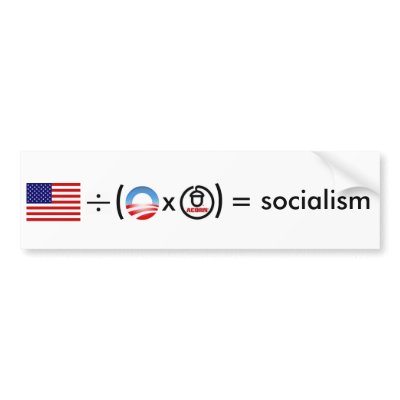 Socialism-Do the Math Bumper Sticker by walraven