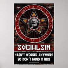 Socialism Doesn't Work (24x36) Poster