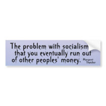 Socialism problem bumper stickers