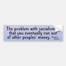 Socialism problem bumper sticker