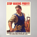 Socialism - Stop Making Profit: Protest Poster