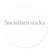 Socialism Sucks (Quiet) Round Stickers