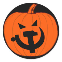 Socialist Jack-O-Lantern stickers