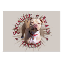 Socialize Train Educate Pitbull Business Card