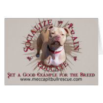Socialize Train Educate Pitbull Greeting Card