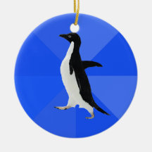 Socially Awkward Penguin ("Customize" to add text) Christmas Tree Ornament
