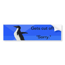 Socially Awkward Penguin Driver Bumper Stickers