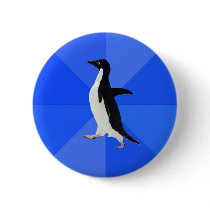 Socially-Awkward-Penguin-Meme Pinback Buttons