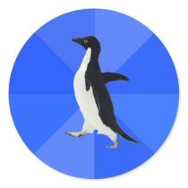 Socially-Awkward-Penguin-Meme Round Sticker