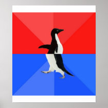 Socially Confused Penguin Advice Animal Meme Posters