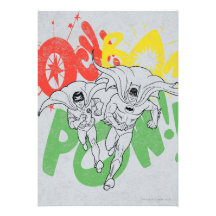 SOCK BAM POW Batman and Robin Personalized Invitation