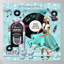 Sock Hop Digital Scrapbook Frame Print