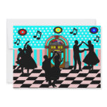 Sock Hop Fifties Dance Theme Party Invitations