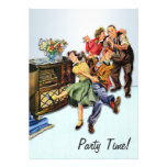 Sock Hop Party Time Retro Personalized Invitations